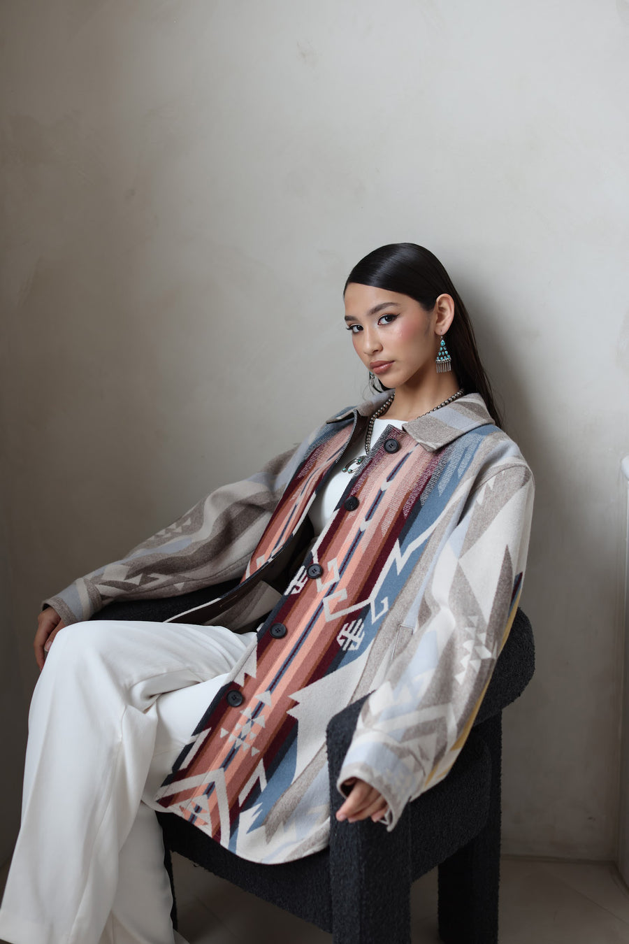 Veste-chemise pour femmes - Fabriquée avec de la laine Pendleton® White Sands Tan