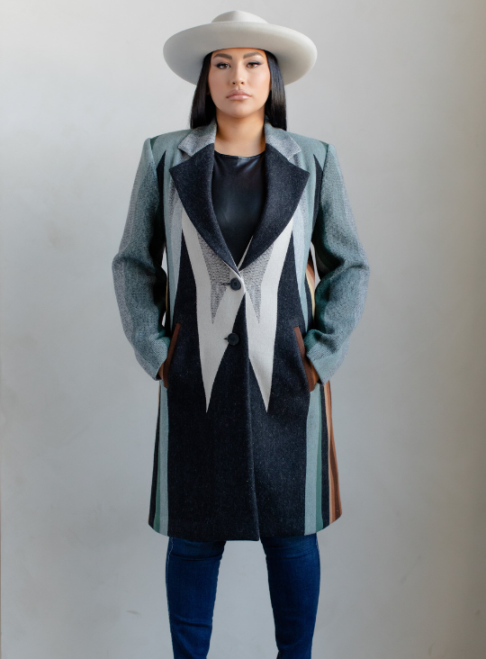 Abrigo superior para mujer: confeccionado con lana Oxford Wyeth Trail Pendleton®