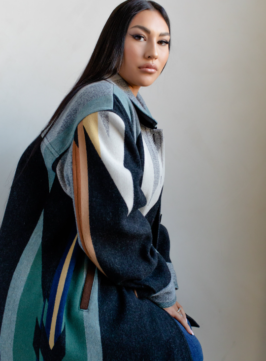 Chaqueta camisera para mujer: confeccionada con lana Oxford Wyeth Trail Pendleton®