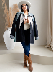 Chaqueta camisera para mujer: confeccionada con lana Oxford Wyeth Trail Pendleton®