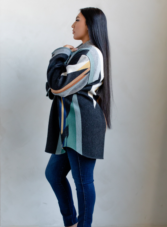 Chaqueta camisera para mujer: confeccionada con lana Oxford Wyeth Trail Pendleton®