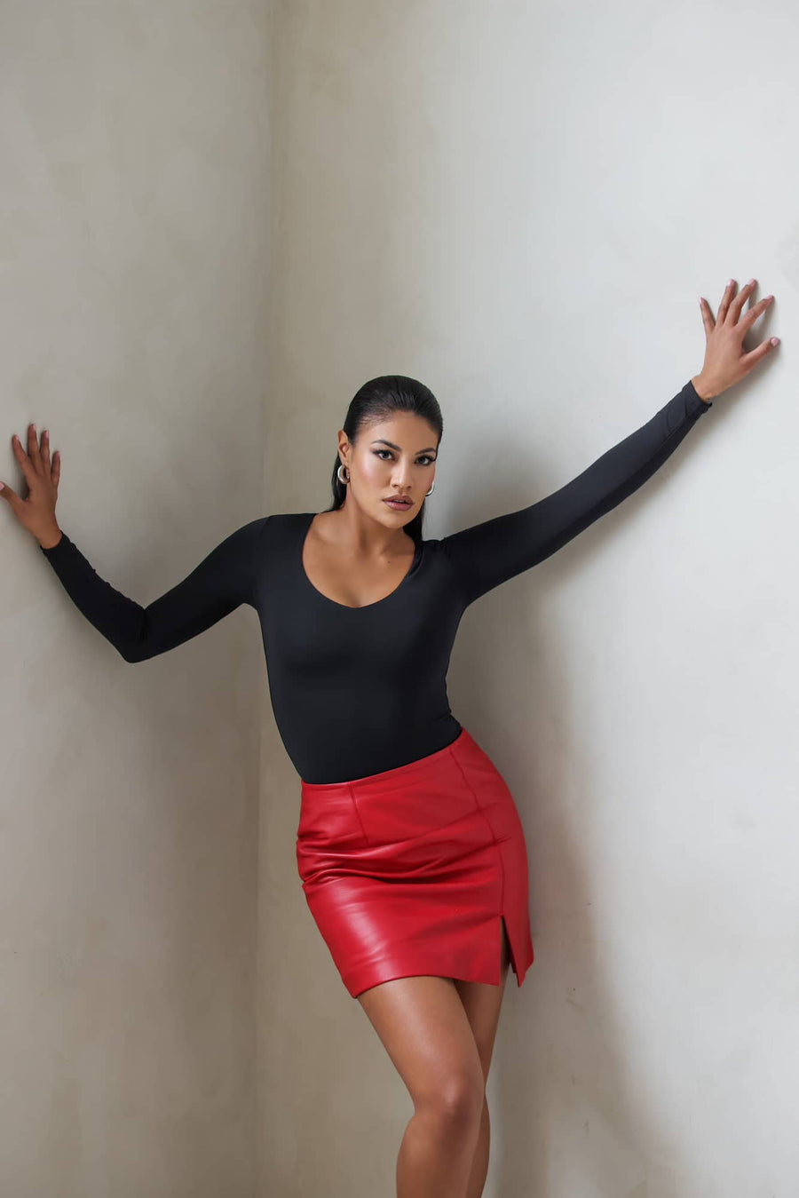 Sample Sale! Red Collection - Leather Skirt