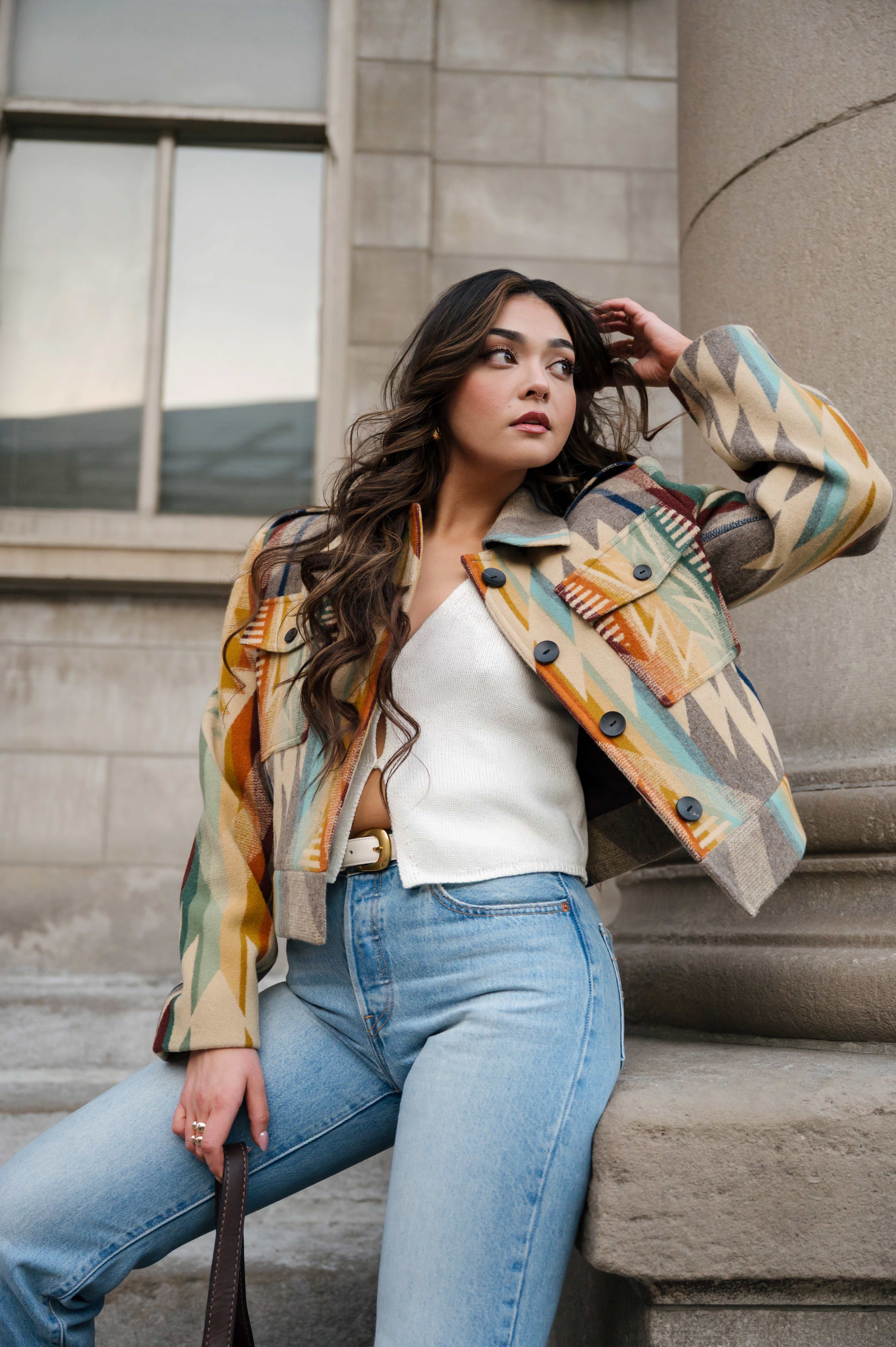 Women's Cropped Jacket - Made With Summerland Tan Pendleton® Wool