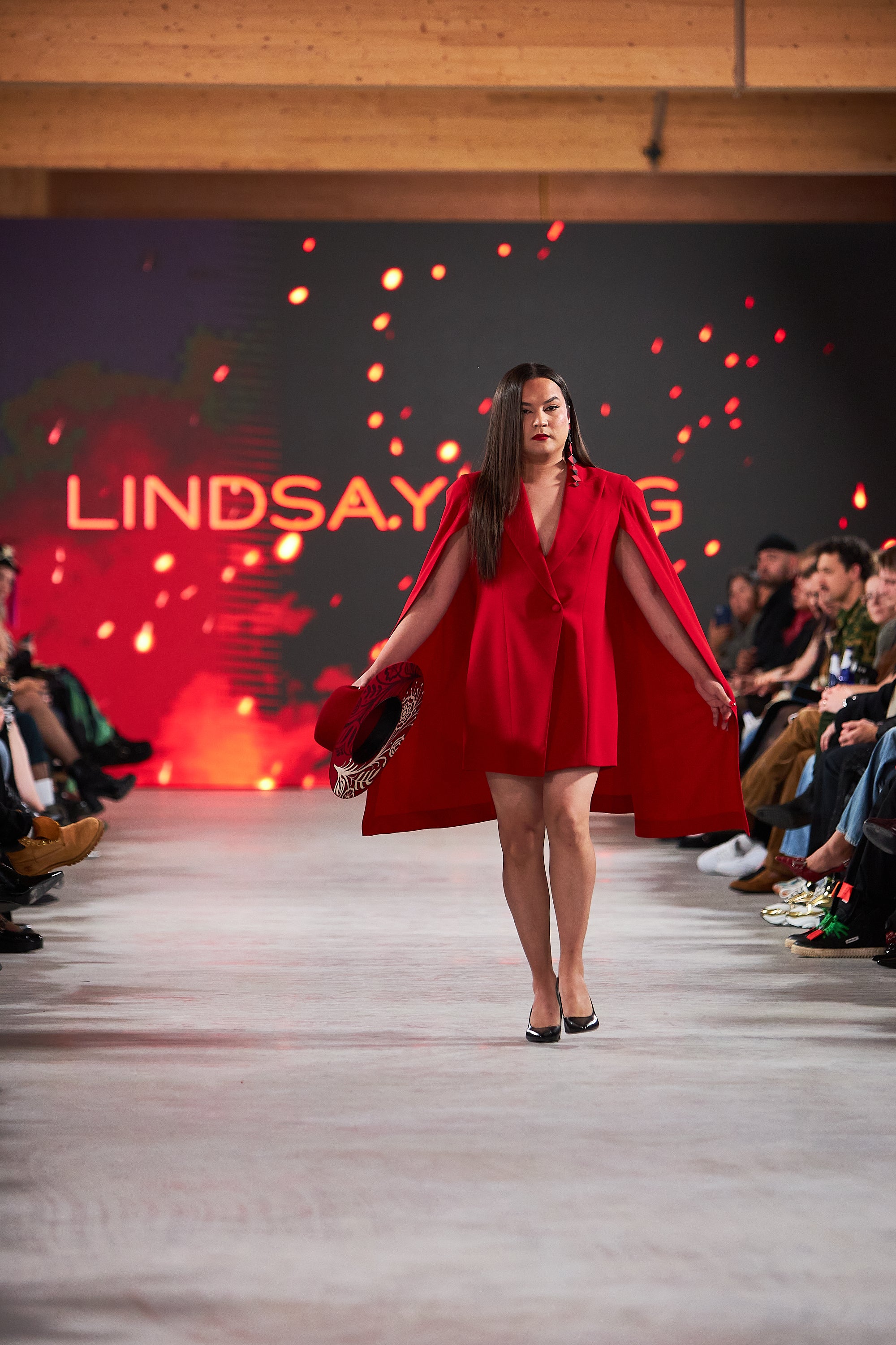 Red Collection - Cape Blazer Dress