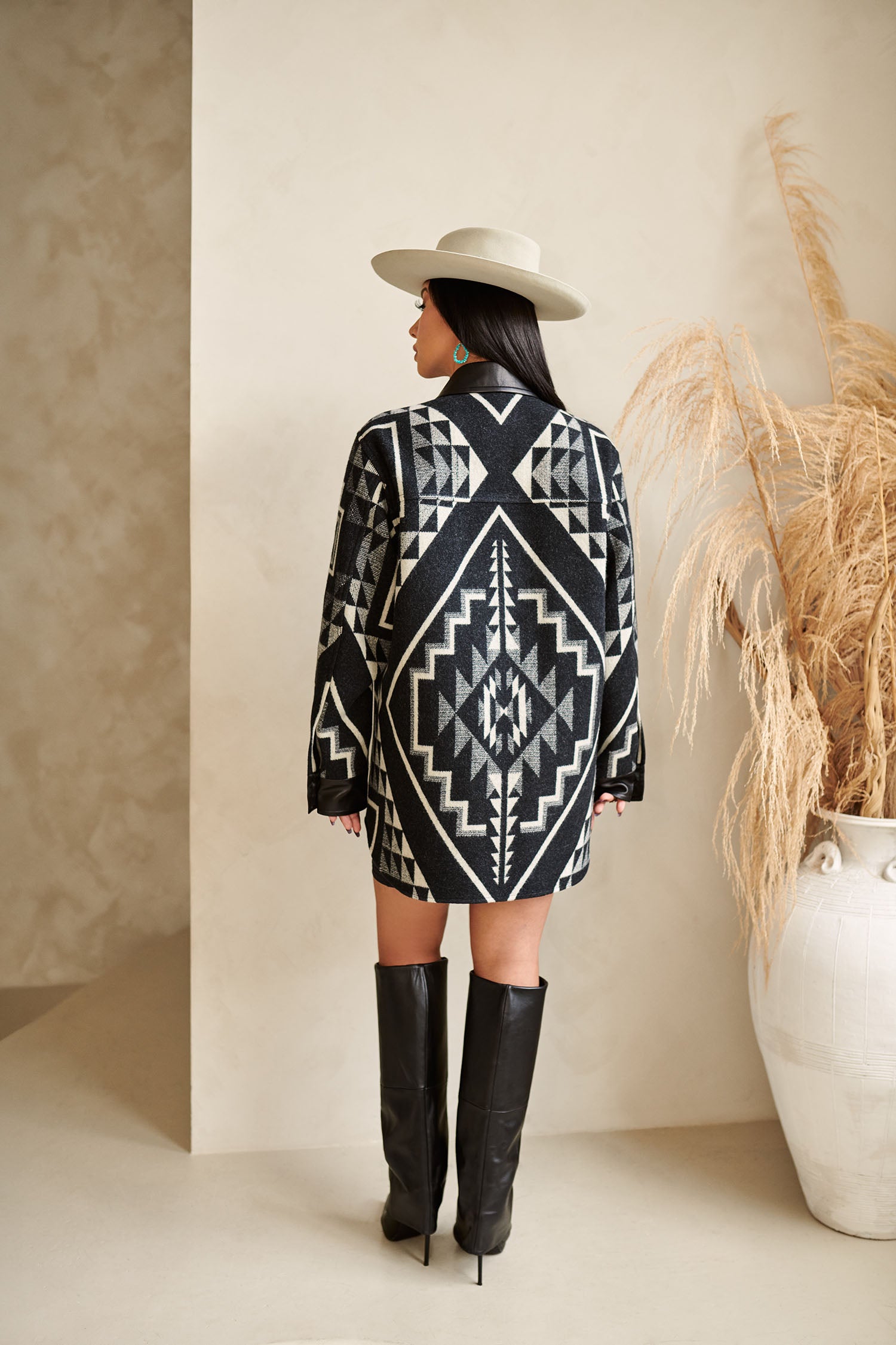 Women's Shirt Jacket - Made With Oxbow Pendleton® Wool & Leather Accents