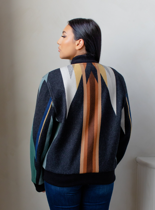 Women s Bomber Jacket Made With Oxford Wyeth Trail Pendleton Wool