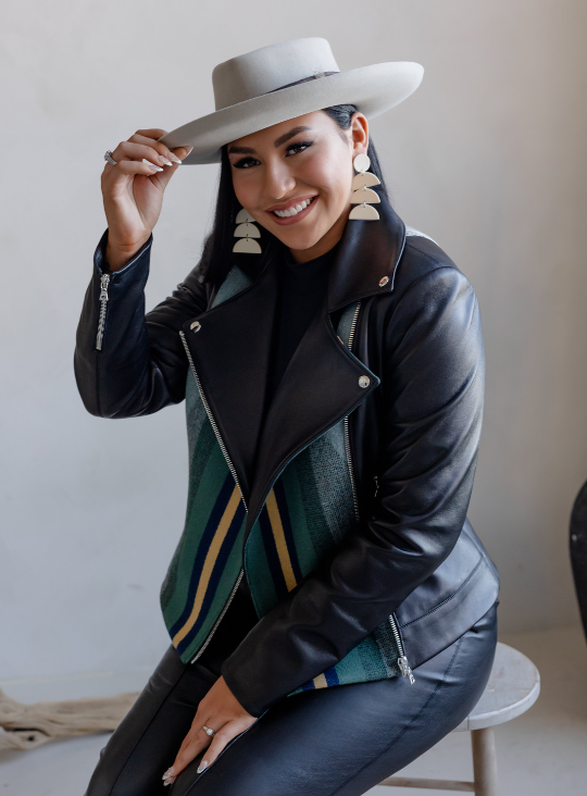 Women\'s Leather Moto Jacket – Lindsay King